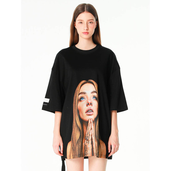 MWM Unisex κοντομάνικη μπλούζα Faces Print Oversize T-Shirt